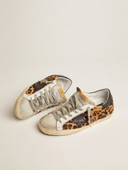 Women's Super-Star in leopard print leather