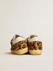 Women’s Super-Star  in leopard-print pony skin with leather star and heel tab