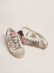 Women’s Super-Star  with blue heel tab and Swarovski crystal star