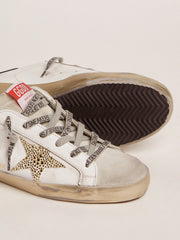 Women’s Super-Star  with blue heel tab and Swarovski crystal star