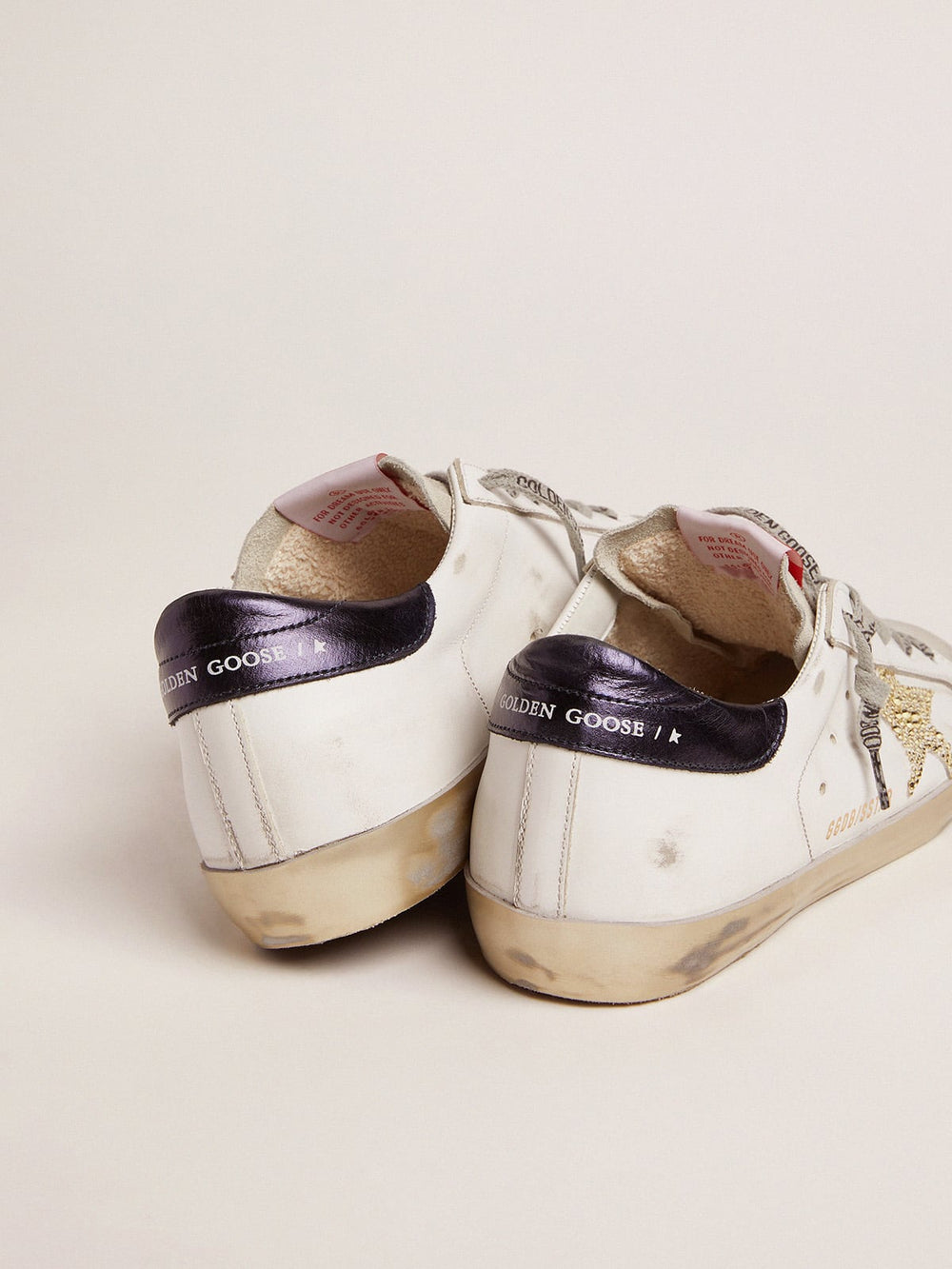 Women’s Super-Star  with blue heel tab and Swarovski crystal star