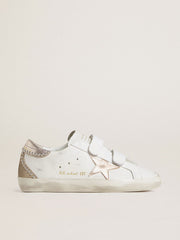 Women’s Old School LTD with rose gold metallic leather star and heel tab