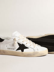 Sneaker black Swarovski crystals Super-Star LTD for women | Golden Goose
