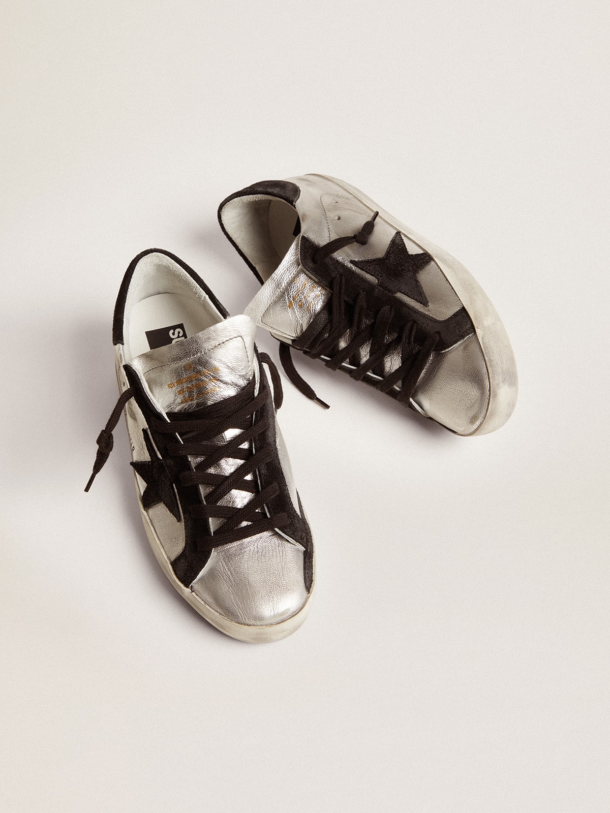 Women’s Super-Star sneakers in silver leather | Golden Goose