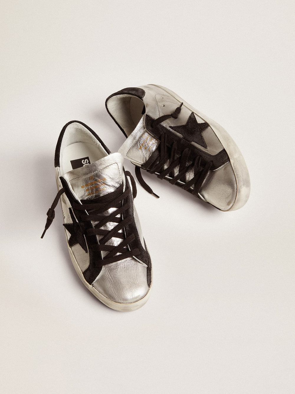 Women’s Super-Star sneakers in silver leather | Golden Goose