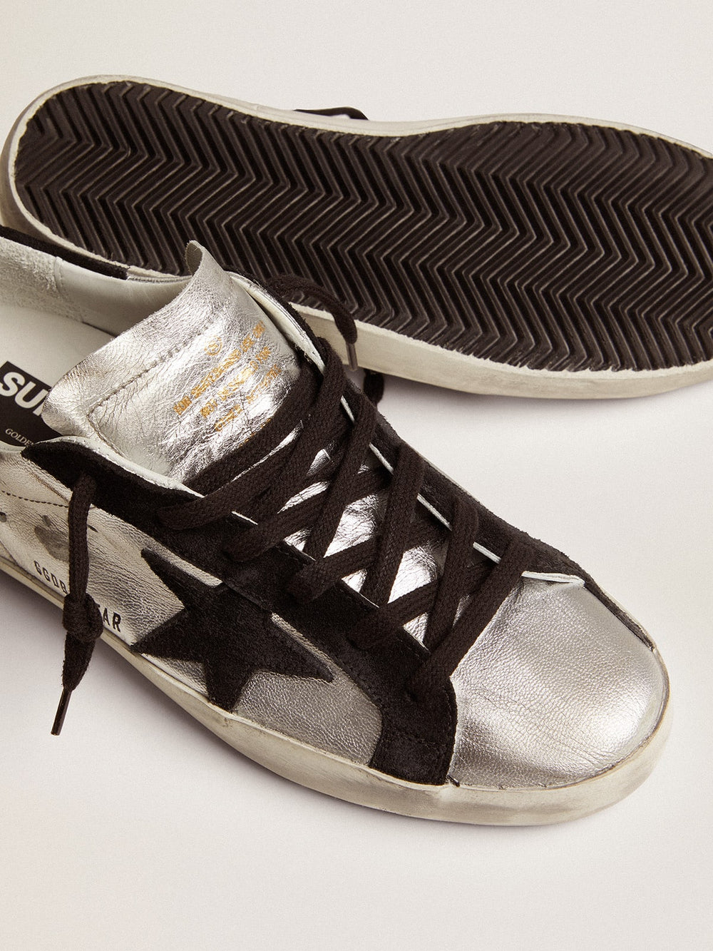 Women’s Super-Star sneakers in silver leather | Golden Goose