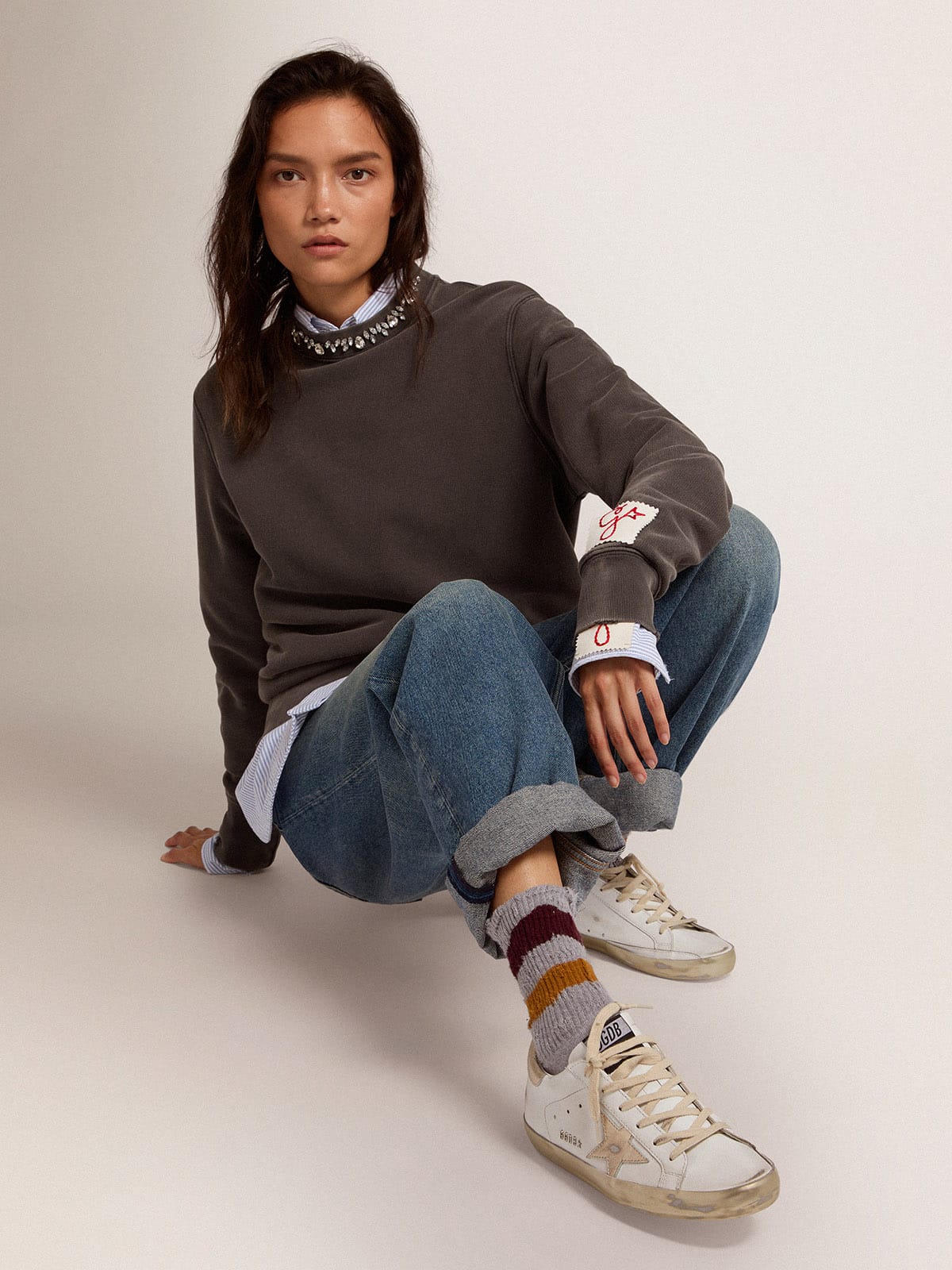 Women’s Super-Star sneakers with gold foxing | Golden Goose