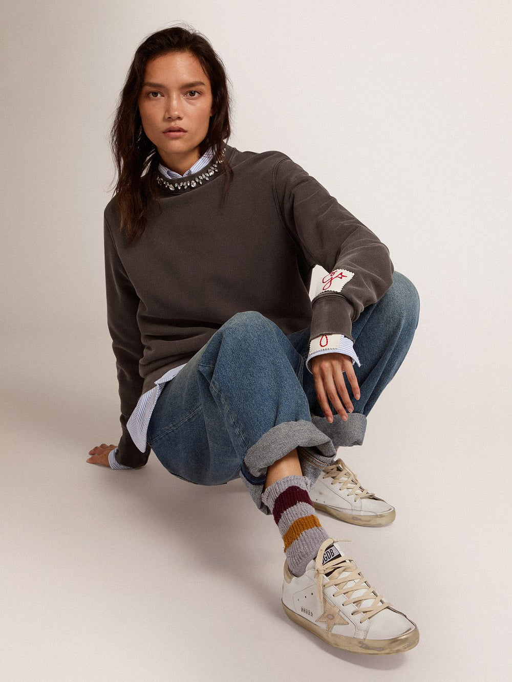 Women’s Super-Star sneakers with gold foxing | Golden Goose