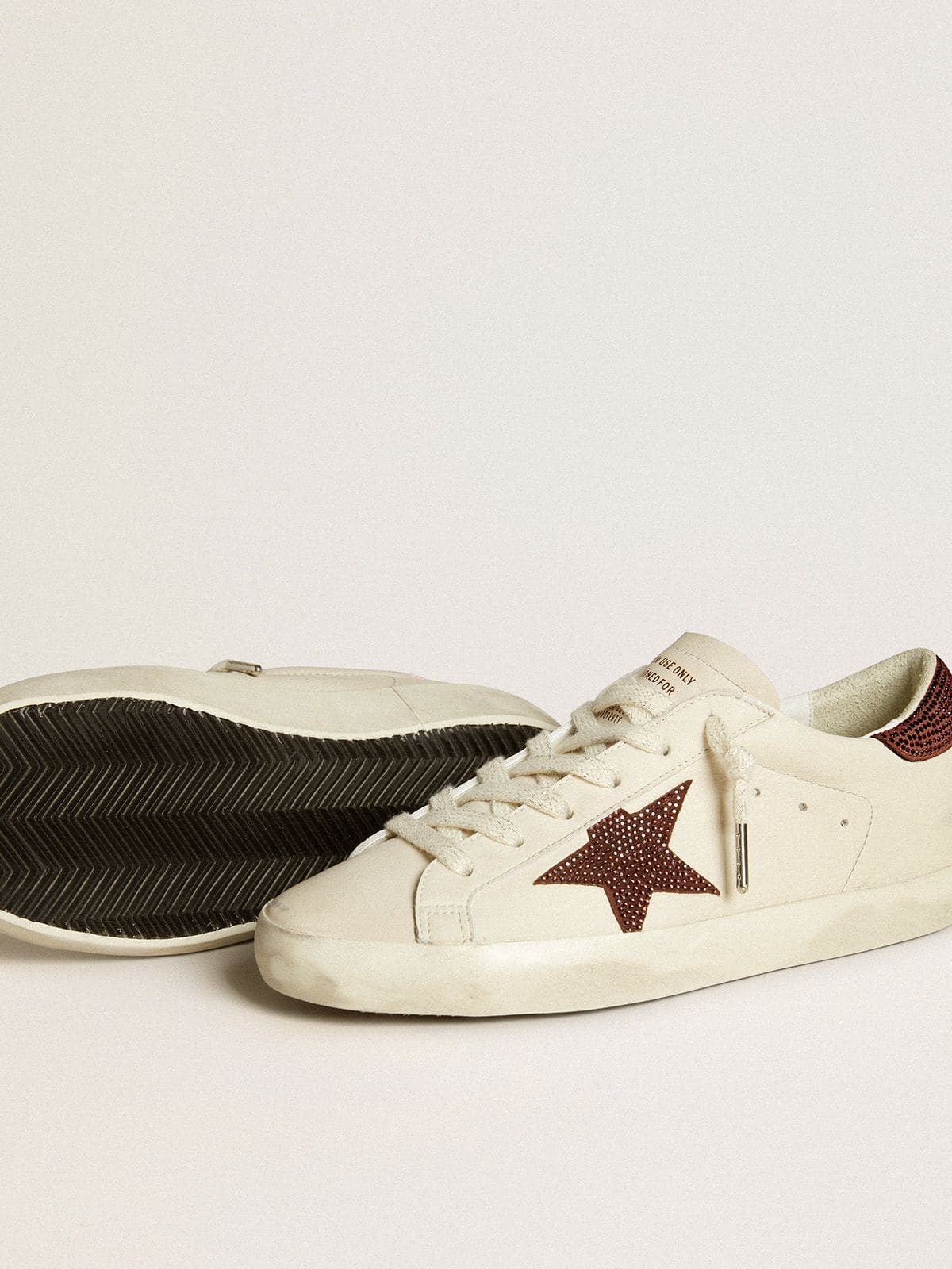 Women’s Super-Star  with suede star and heel tab with Swarovski crystals