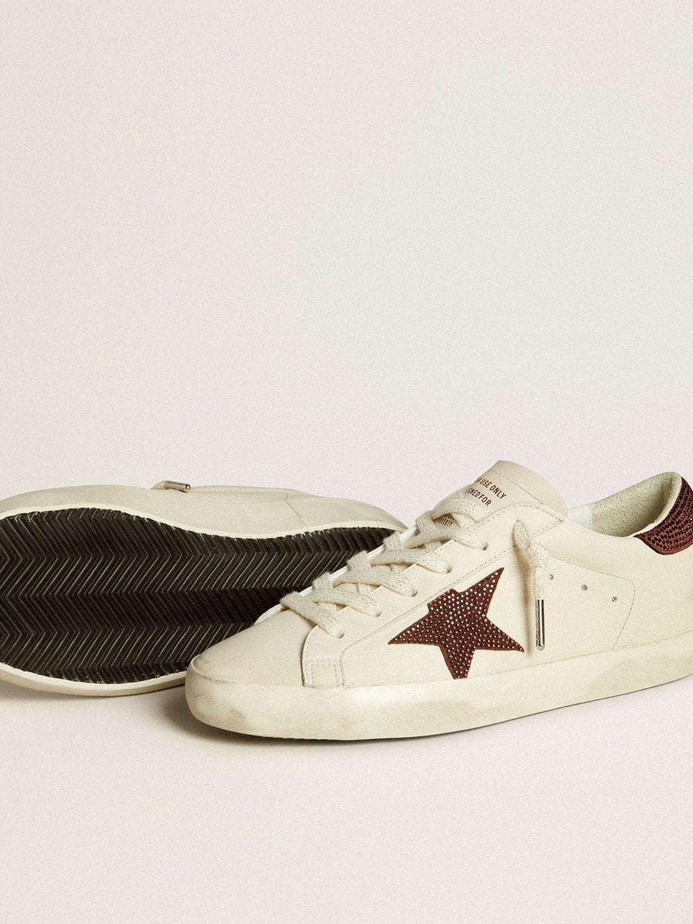 Women’s Super-Star  with suede star and heel tab with Swarovski crystals