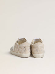 Women's Super-Star LTD in suede with Swarovski crystals and ice-gray leather star