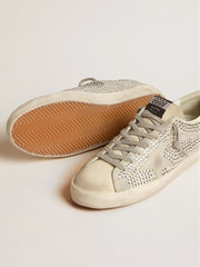 Super-Star in nubuck with Swarovski crystals and ice-gray suede star