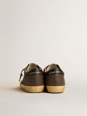 Women's Super-Star Penstar LTD in brown leather with pink suede star