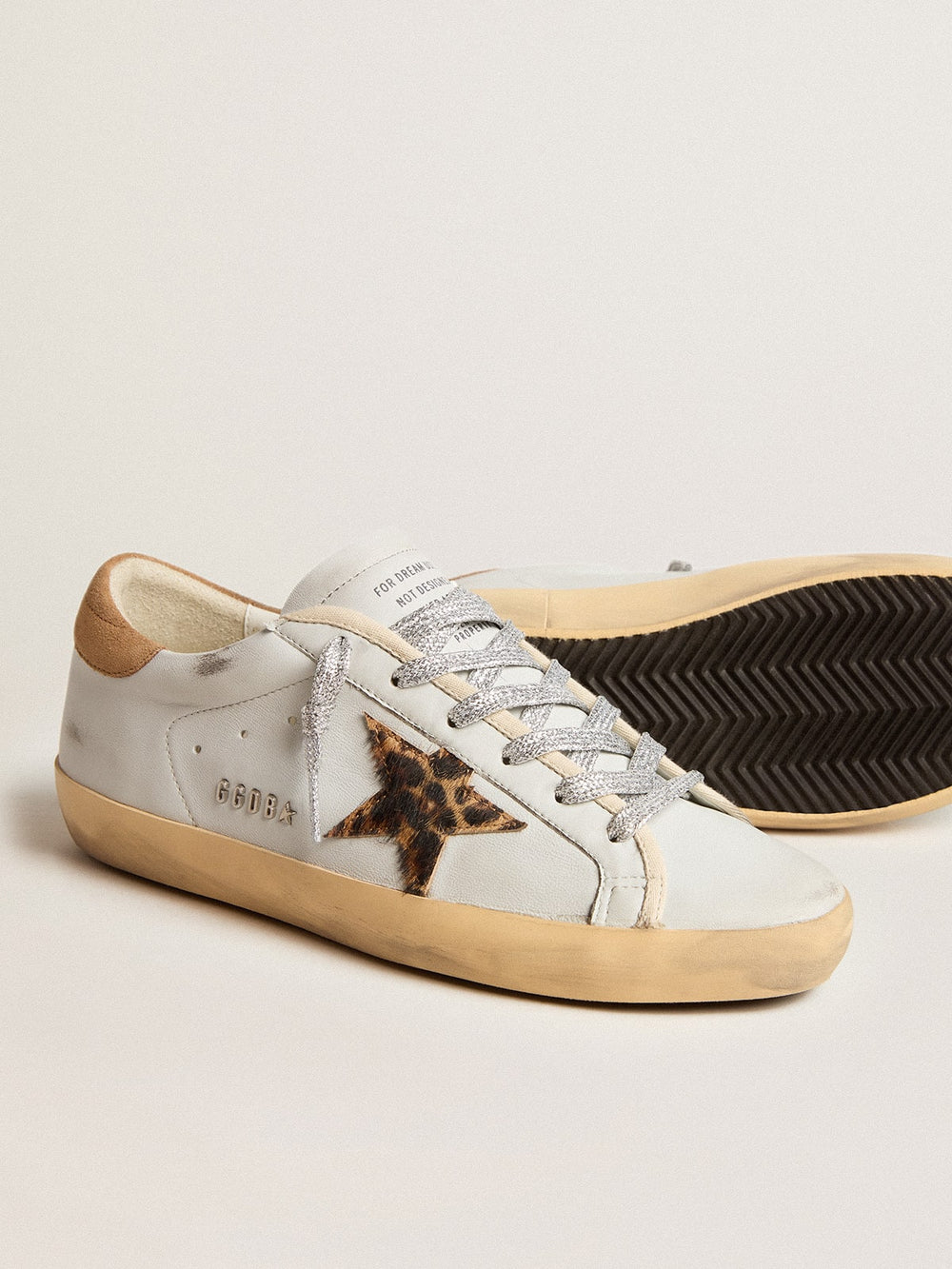Women's Super-Star in nappa leather with pony skin star and suede heel tab