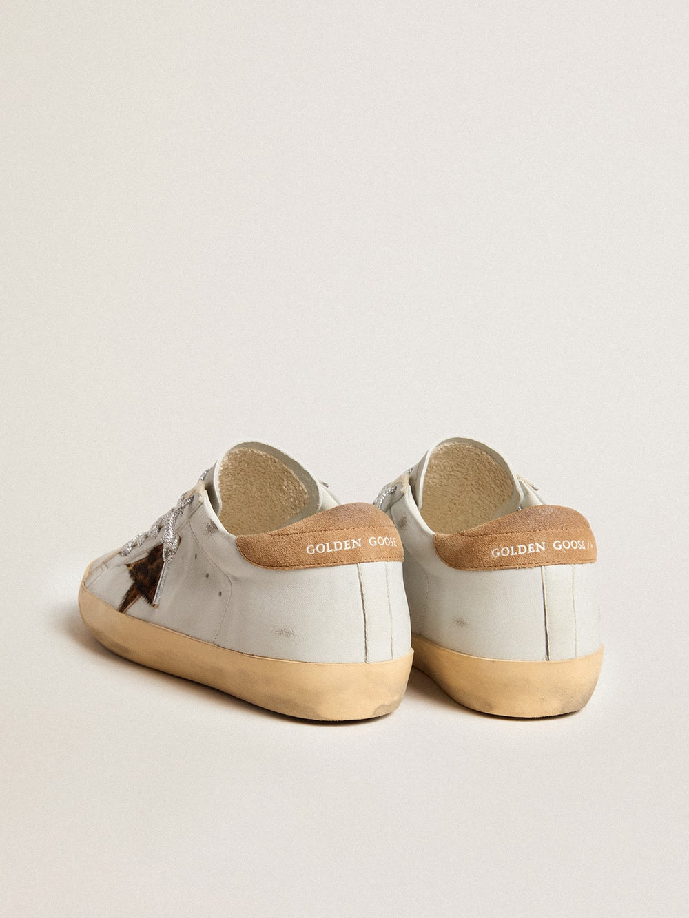 Women's Super-Star in nappa leather with pony skin star and suede heel tab