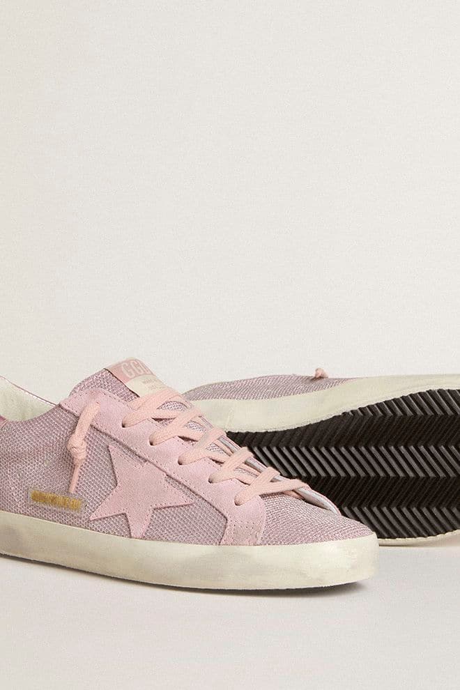 Super-Star LTD in glitter with suede star and leather heel tab
