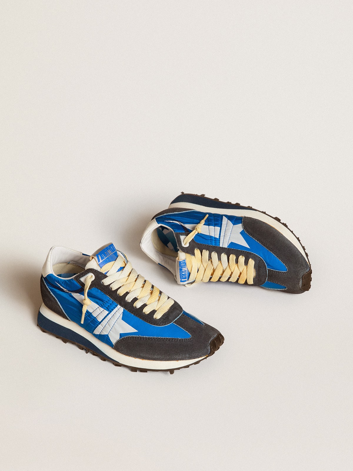 Women’s Marathon with blue nylon upper and white star