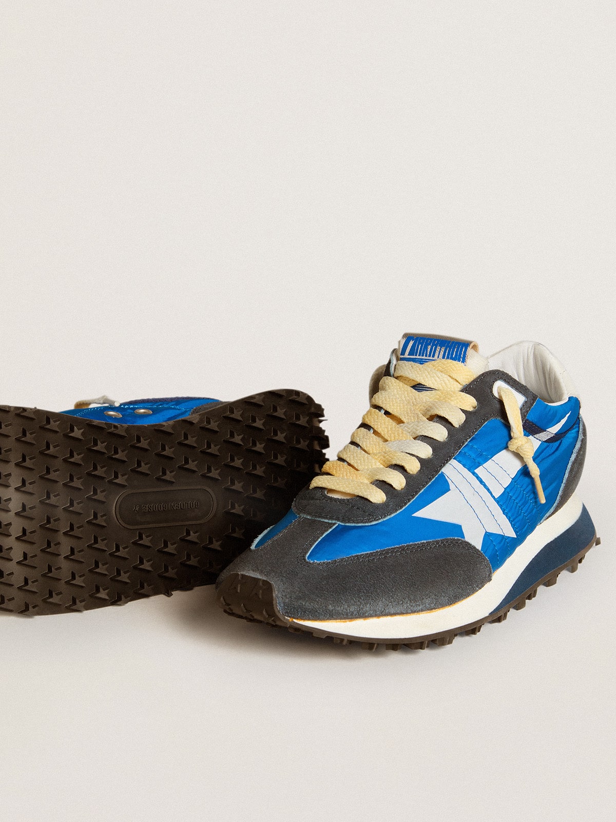 Women’s Marathon with blue nylon upper and white star
