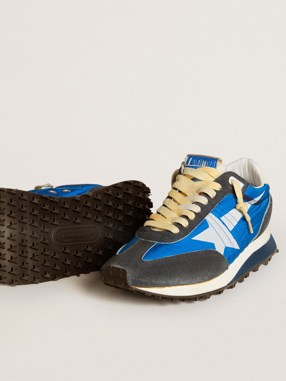 Women’s Marathon with blue nylon upper and white star