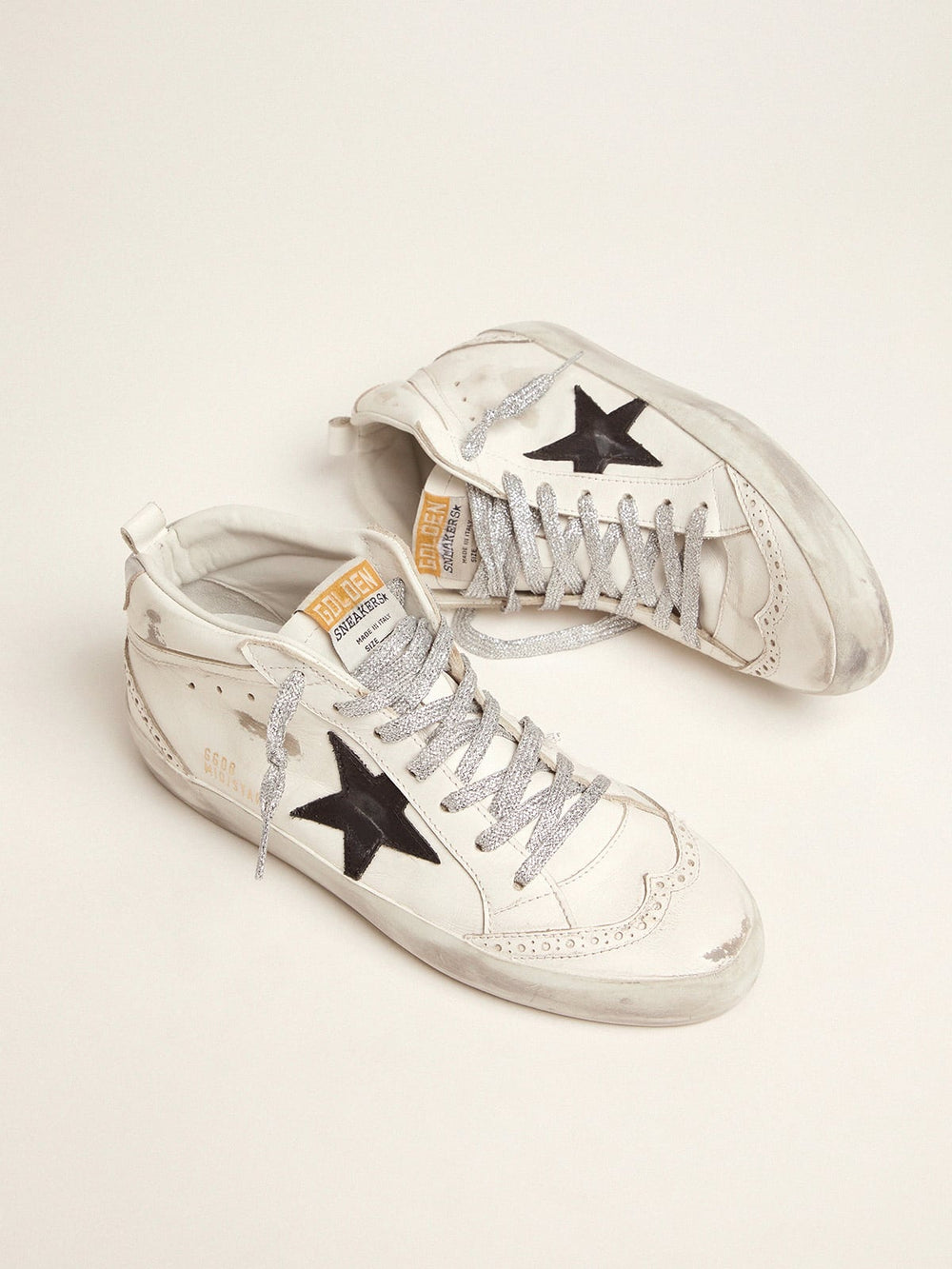 Women's Mid Star with laminated heel tab and glitter laces