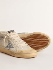 Mid Star  with glitter star and metallic leather flash