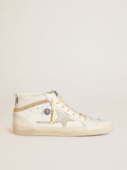 Mid Star  with star and heel tab in suede with Swarovski crystals