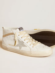 Mid Star  with star and heel tab in suede with Swarovski crystals