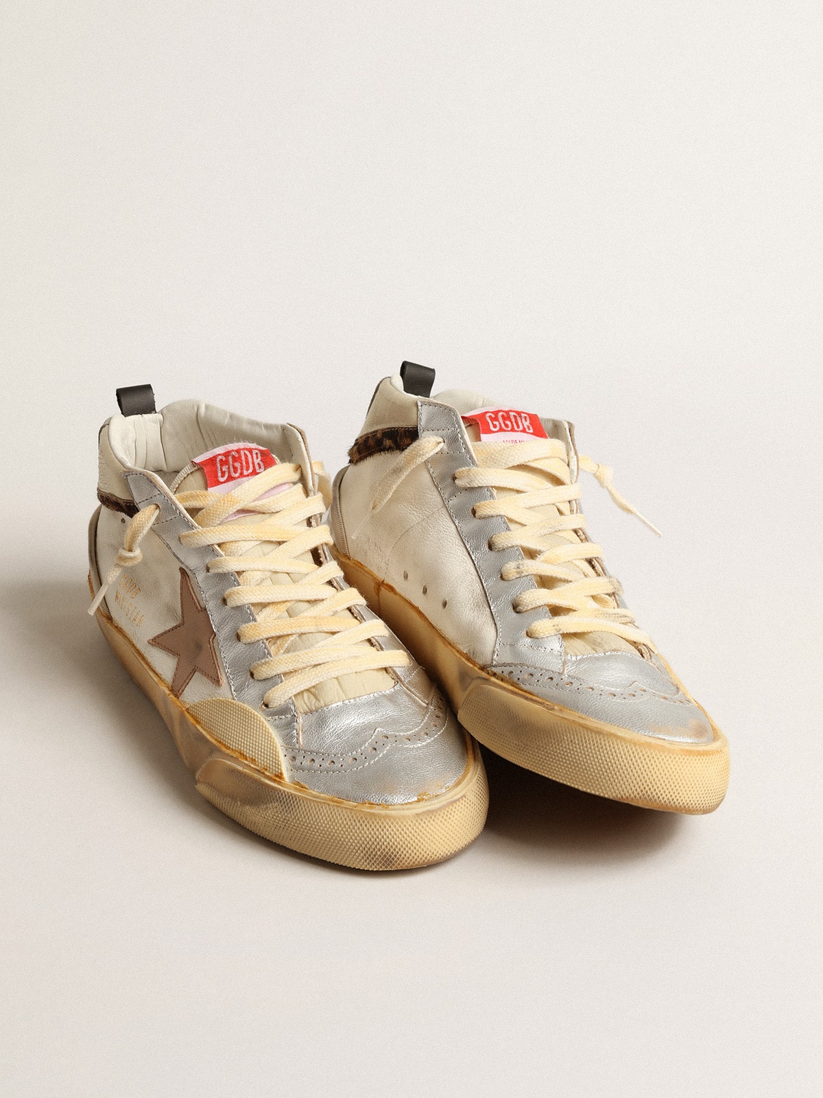 Mid Star LTD with silver metallic leather inserts and pink star