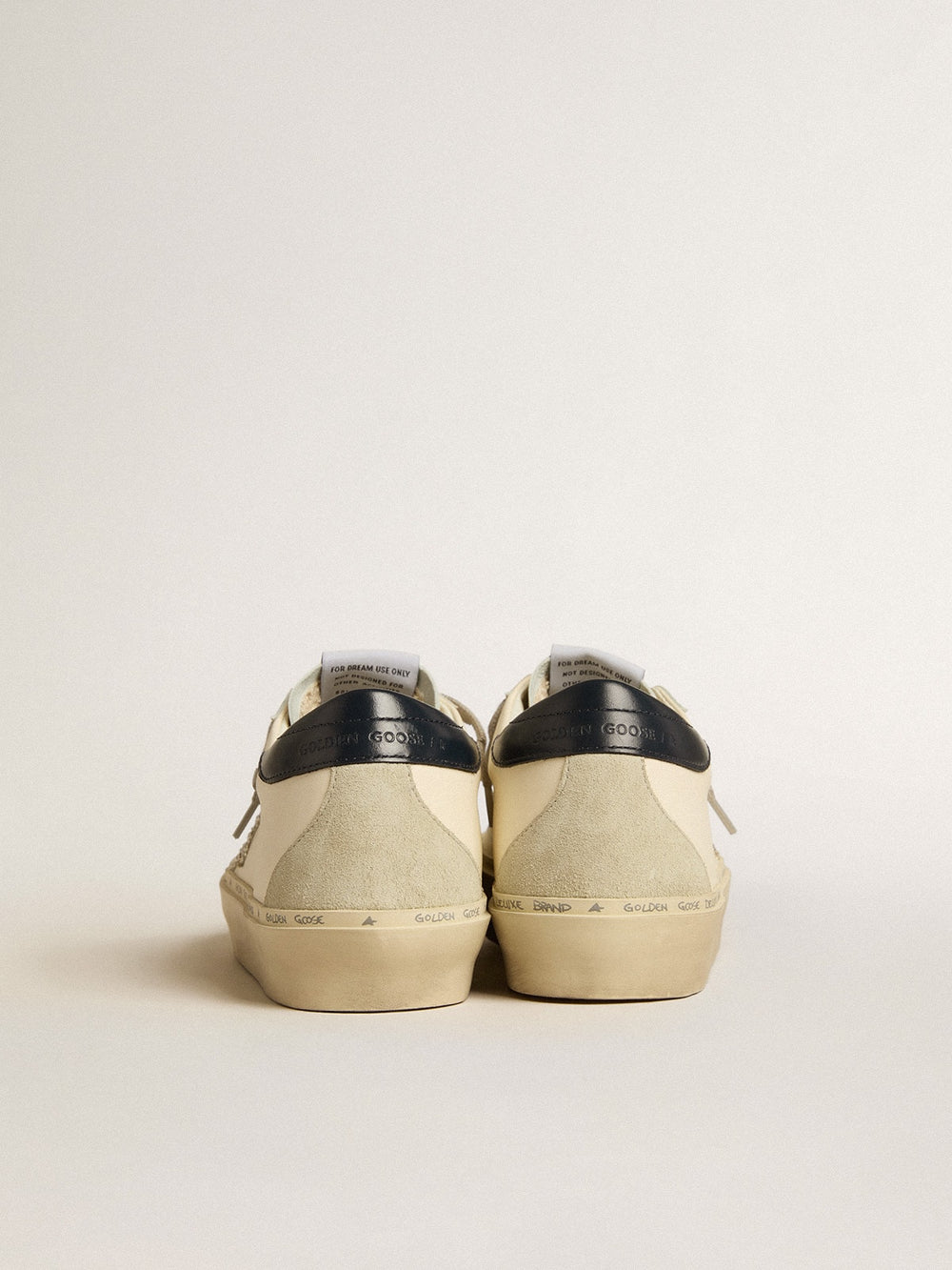 Hi Star in nappa with Swarovski crystal star and dark blue leather heel tab