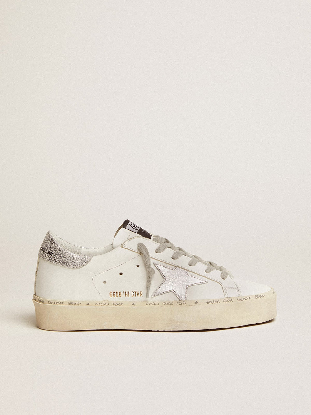 Women’s Hi Star sneakers with silver heel tab | Golden Goose