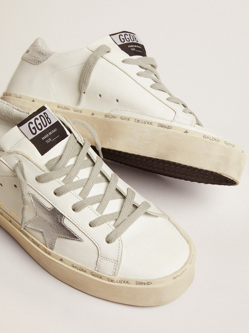 Women’s Hi Star sneakers with silver heel tab | Golden Goose