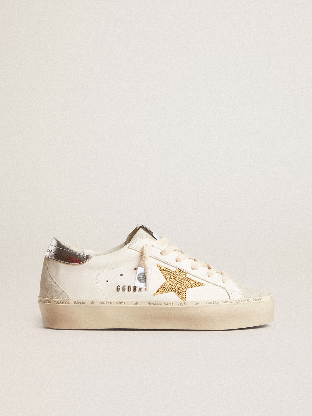 Hi Star with Swarovski crystal star and silver leather heel tab