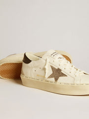 Hi Star  with Swarovski crystal star and black leather heel tab