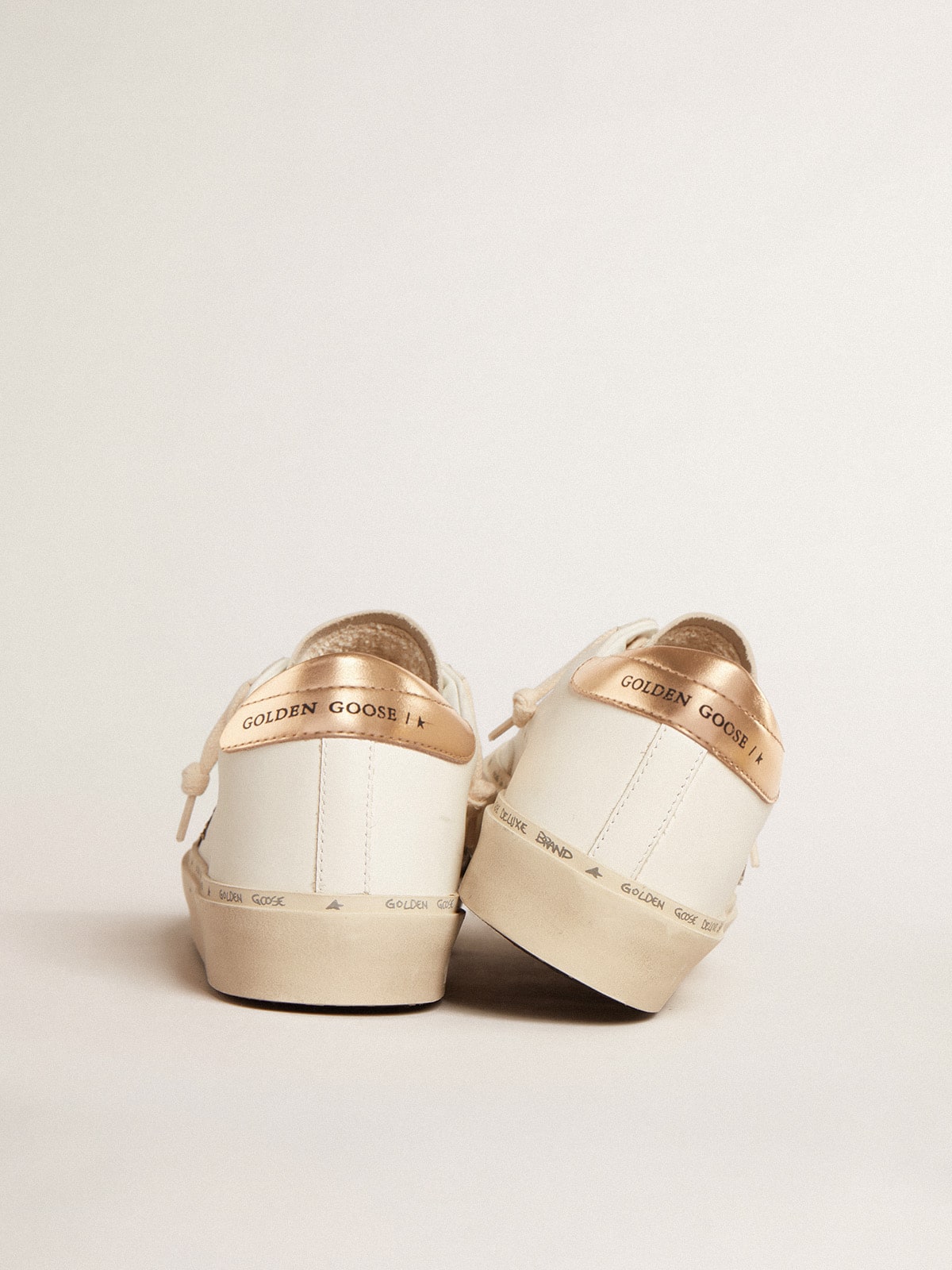 Hi Star  with black and gold glitter star and gold heel tab