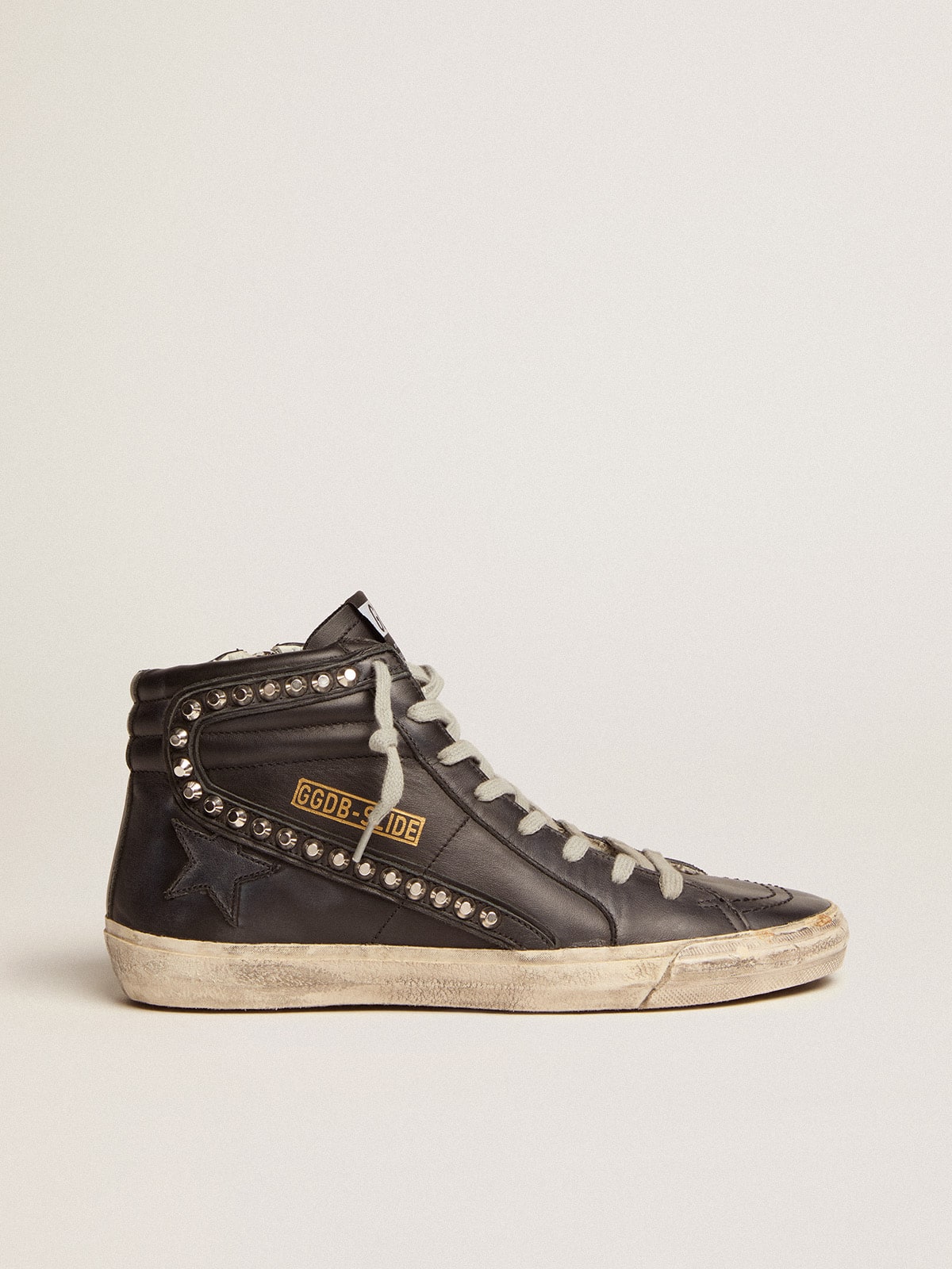 Women’s Slide high-top sneakers with studs | Golden Goose