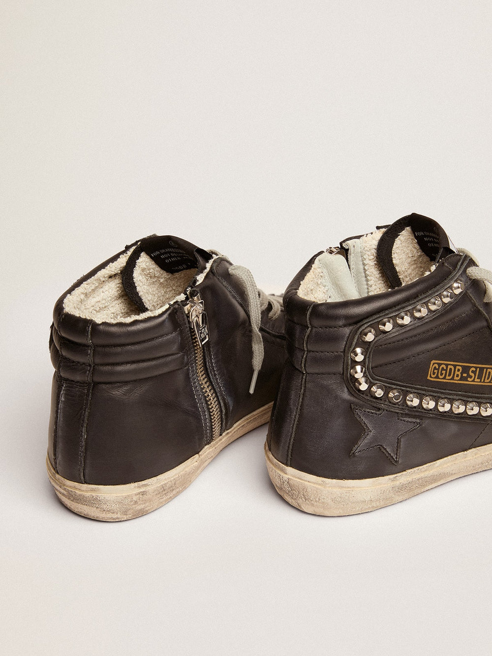 Women’s Slide high-top sneakers with studs | Golden Goose