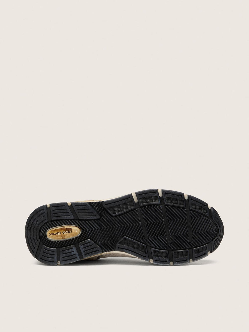 Women's Dad-Star in suede and mesh with white leather star and beige leather heel tab
