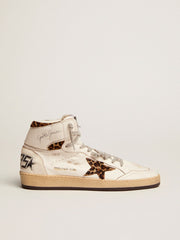 Women’s Sky-Star high-top sneakers in leopard-print pony skin | Golden Goose