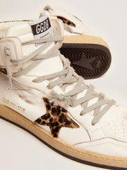 Women’s Sky-Star high-top sneakers in leopard-print pony skin | Golden Goose
