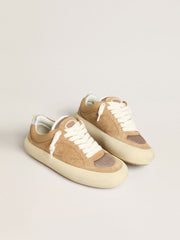 Women's Space-Star Cube in tobacco suede with perforated star