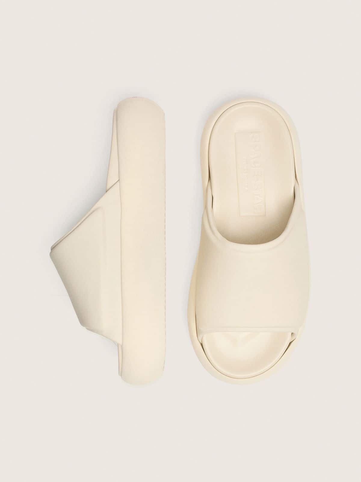 Women's Space-Star slip-ons in white leather