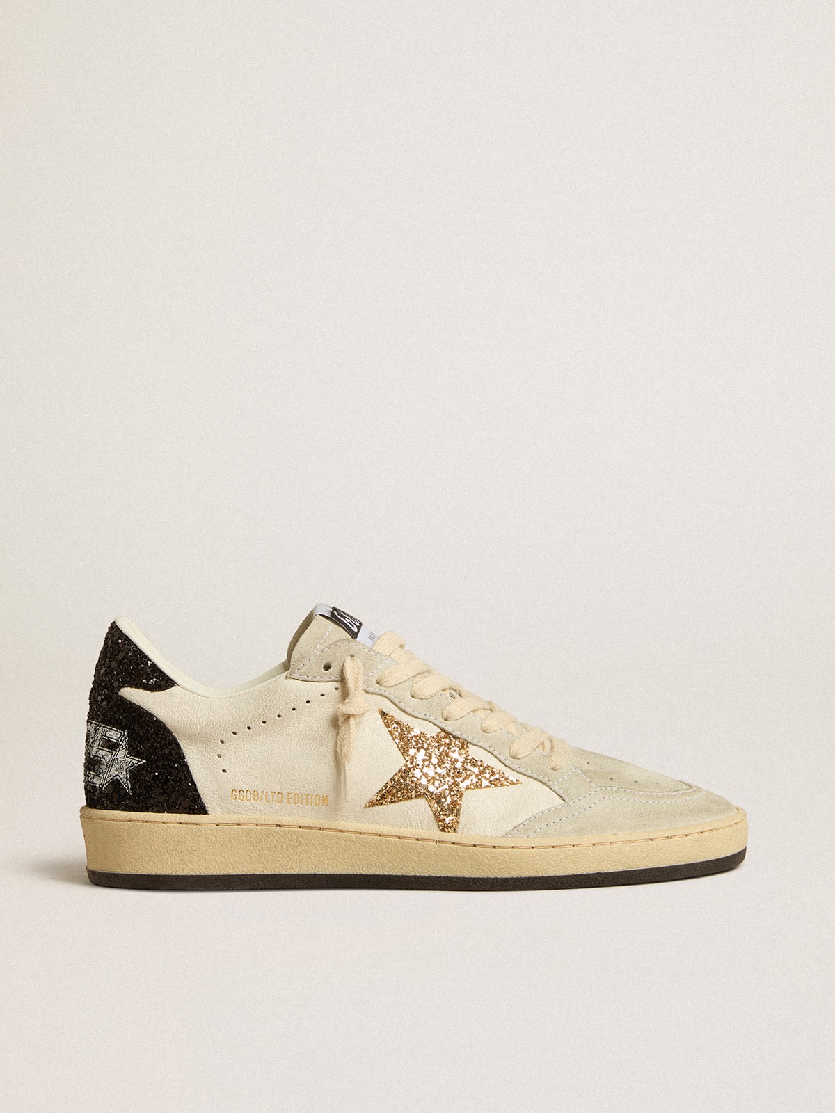 Women’s Ball Star  in nappa and suede with glitter star and black heel tab