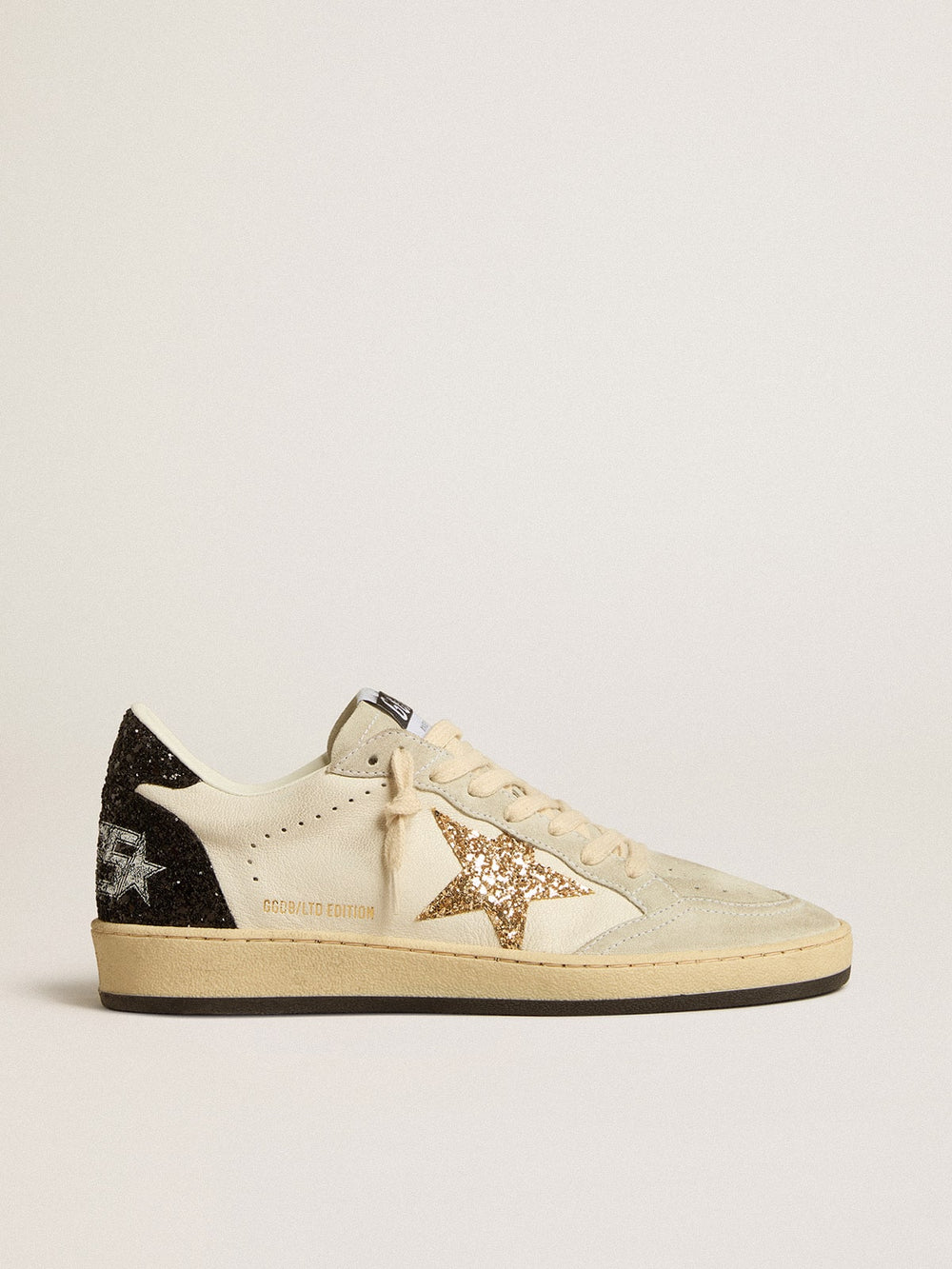 Women’s Ball Star  in nappa and suede with glitter star and black heel tab