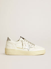 Women's Ball Star with silver leather star and silver glitter heel tab