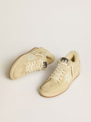 Women's Ball Star  in suede and shearling with white patent leather star