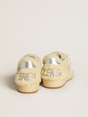 Women's Ball Star  in suede and shearling with white patent leather star