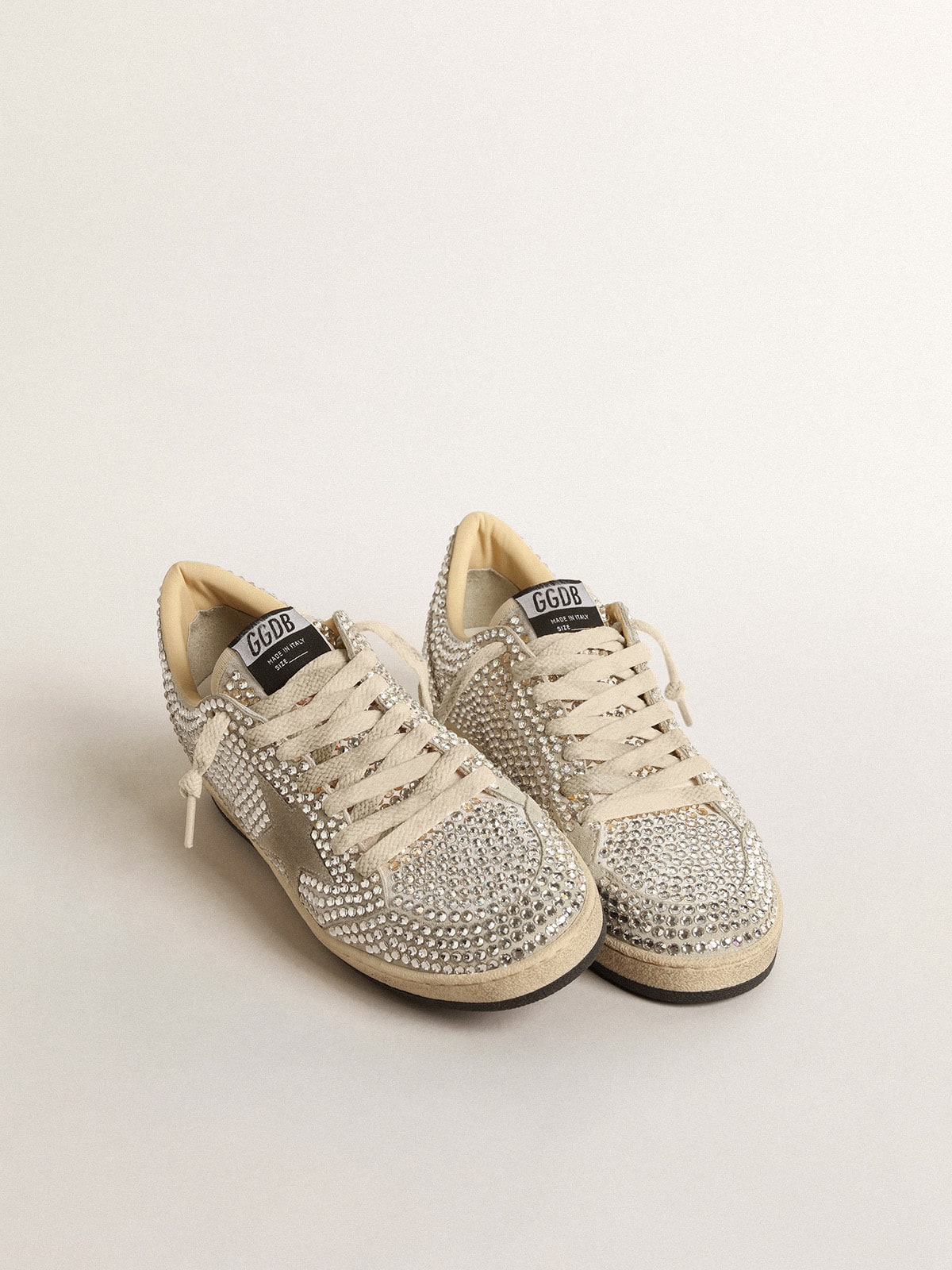 Women’s Ball Star  with Swarovski crystals and gray suede star