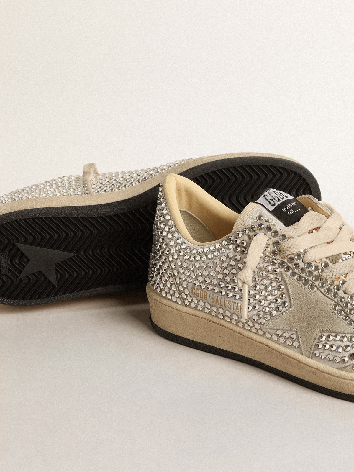 Women’s Ball Star  with Swarovski crystals and gray suede star