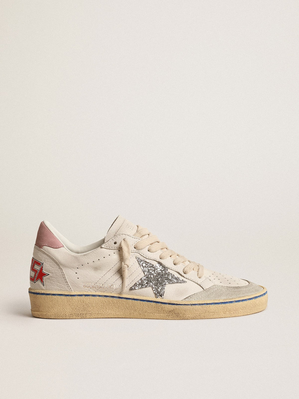 Ball Star  with glitter star and pink suede heel tab