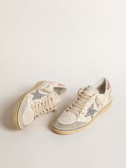 Ball Star  with glitter star and pink suede heel tab